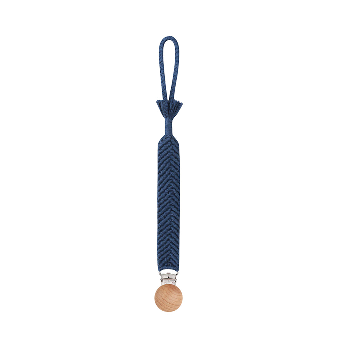 navy blue hand-woven dummy clip