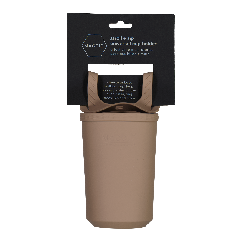 stroll + sip universal cup holder | caramel – MACCIE