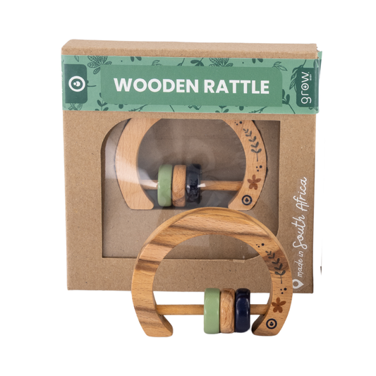 GROW BABY wooden toys (push jeep or rattle)