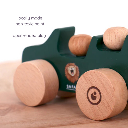 wooden push car by GROW BABY l safari jeep