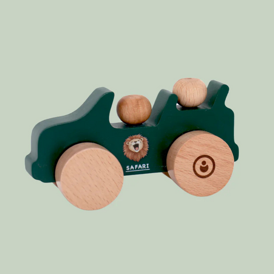 wooden push car by GROW BABY l safari jeep