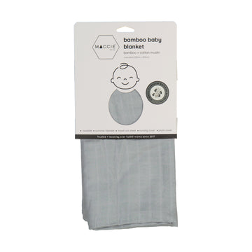 bamboo muslin swaddle baby blanket | powder blue
