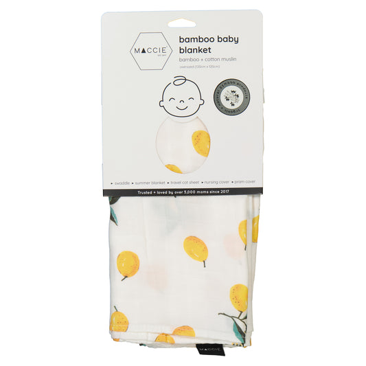 bamboo muslin swaddle baby blanket l little lemon squeezy