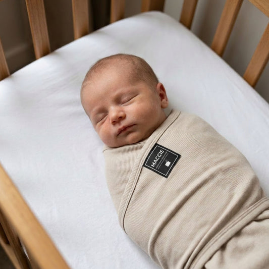 tuck + cuddle newborn stretchy swaddle wrap l stone ribbed bamboo