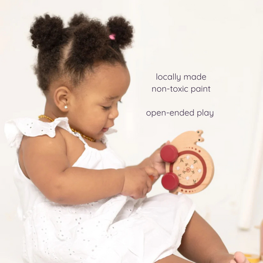 wooden push car by GROW BABY l snail