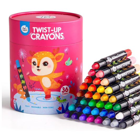 Jar Melo l 36 twistable silky crayons