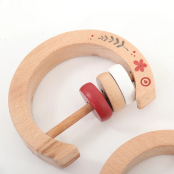 wooden rattle by GROW BABY l bebe pure