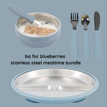 ba for blueberries stainless steel mealtime bundle (save R70)
