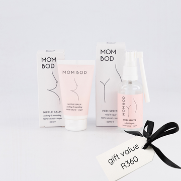 Mom Bod new mom combo: Nipple Balm + Peri Sprits
