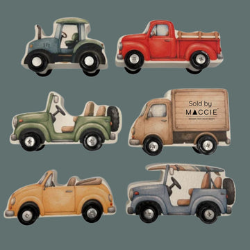 6-piece wooden car set l GROW wooden toys