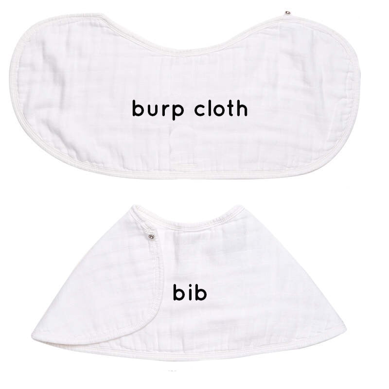 blush & poppy 2-in-1 baby burp cloth + bib set