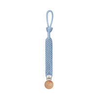 light blue hand-woven dummy clip
