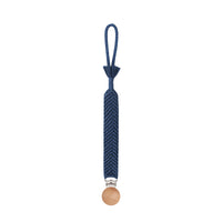 navy blue hand-woven dummy clip