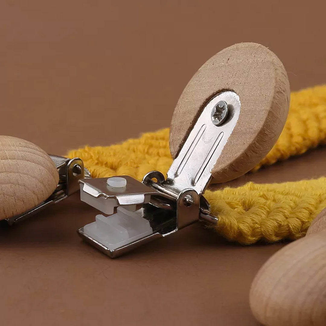 mustard hand-woven dummy clip