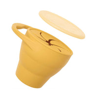 mustard silicone baby/toddler snack cup
