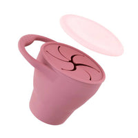rose pink silicone baby/toddler snack cup