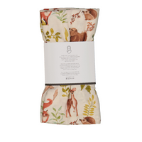 forest friends baby bamboo muslin swaddle