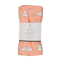 pink bunny baby bamboo muslin swaddle