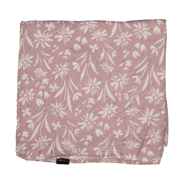 purple petals baby bamboo muslin swaddle