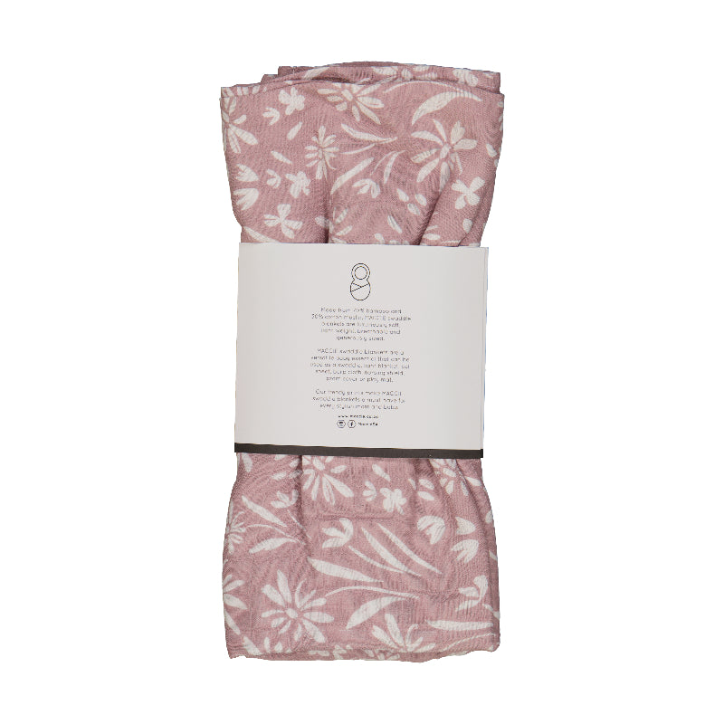 purple petals baby bamboo muslin swaddle