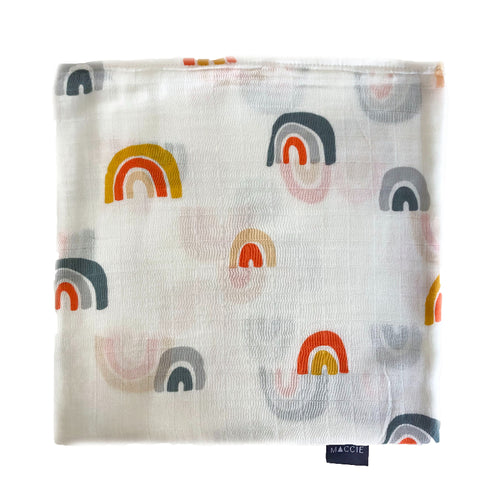 rainbow bamboo muslin swaddles