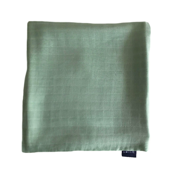 sage green bamboo muslin swaddle