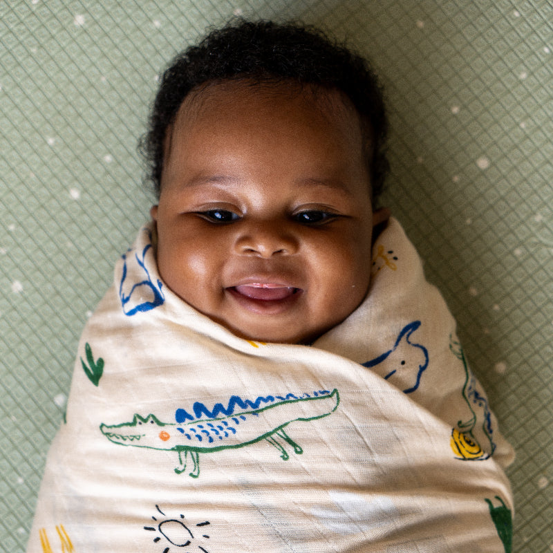 african adventure bamboo muslin swaddle