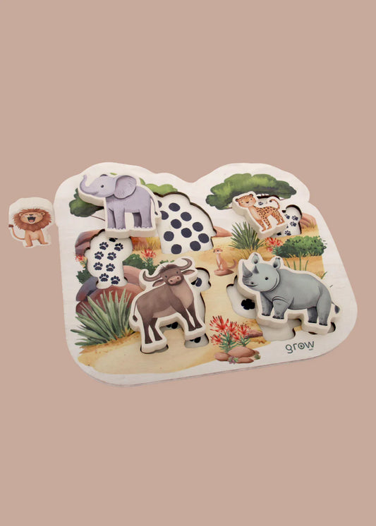 big 5 chunky puzzle by GROW BABY l african safari