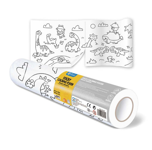 Jar Melo l 3m colouring paper roll tear + stick l dinosaur