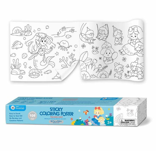 Jar Melo l 3m colouring paper roll tear + stick l fairy land