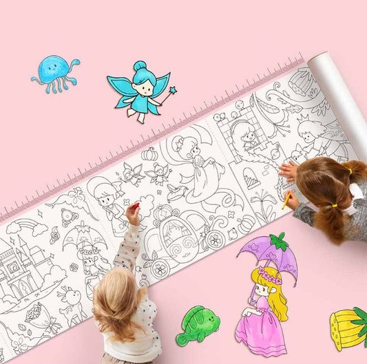 Jar Melo l 3m colouring paper roll tear + stick l fairy land