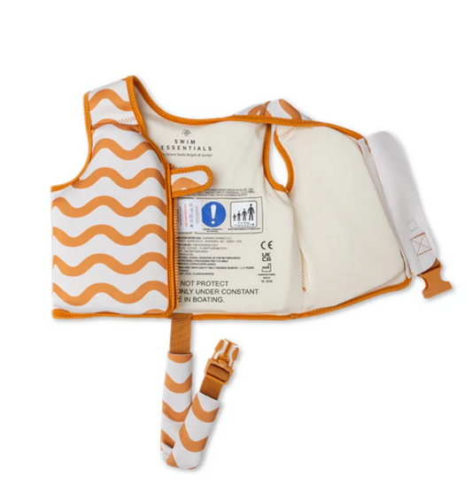 swim essentials l Swimming Vest Flow Orange + white (ages 3-6)