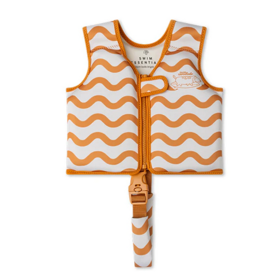 swim essentials l Swimming Vest Flow Orange + white (ages 3-6)