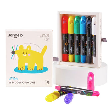 Jar Melo l 6 twistable bath or window silky crayons