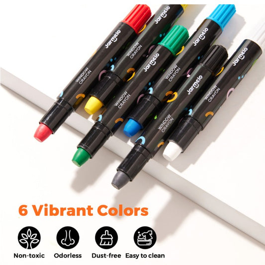 Jar Melo l 6 twistable bath or window silky crayons