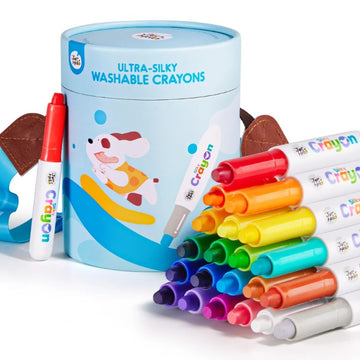Jar Melo l 24 twistable silky crayons in a carry case