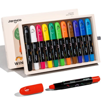 Jar Melo l 12 twistable bath or window silky crayons