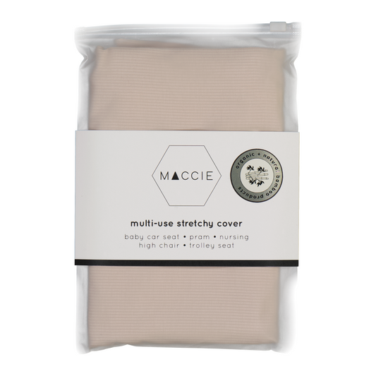 stretch + shield car seat or breastfeeding cover l stone ribbed bamboo