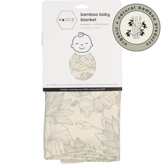 bamboo muslin swaddle baby blanket | vintage petal