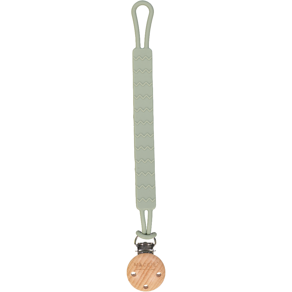 sage green silicone dummy clip