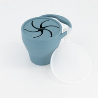 blue stroll + snack cup  ( with attached lid)