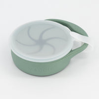 sage green stroll + snack cup  ( with attached lid)