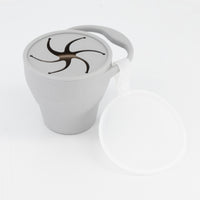 grey stroll + snack cup  ( with attached lid)