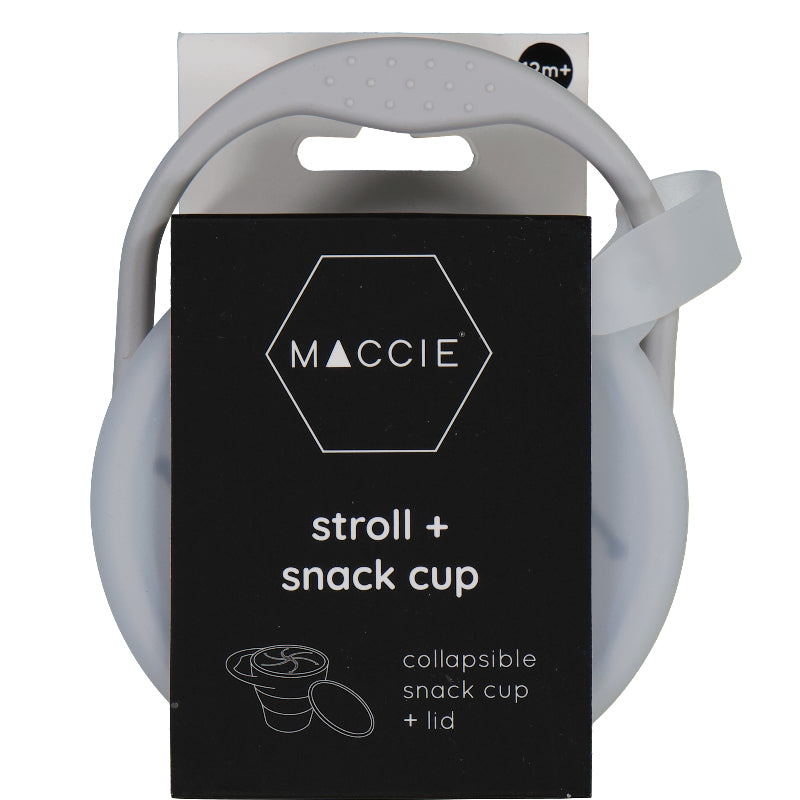 grey stroll + snack cup  ( with attached lid)