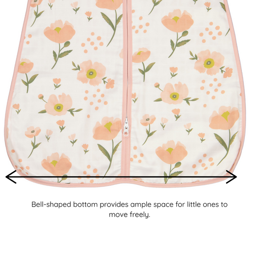 1.0 TOG bamboo muslin summer sleep sack | pink poppy + blush pink