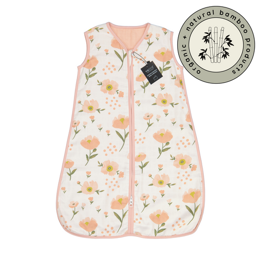 1.0 TOG bamboo muslin summer sleep sack | pink poppy + blush pink