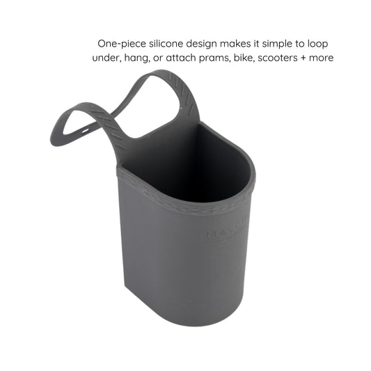 stroll + sip universal cup holder | dark grey