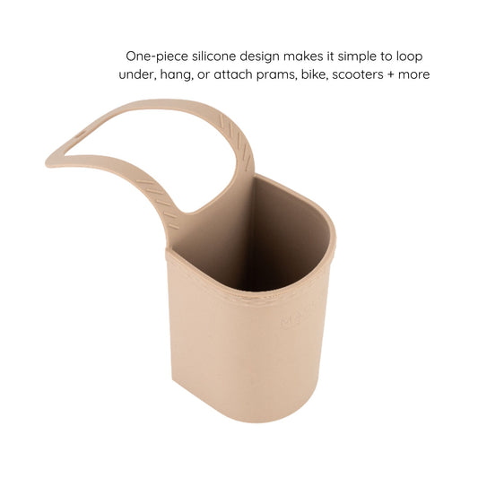 stroll + sip universal cup holder | caramel