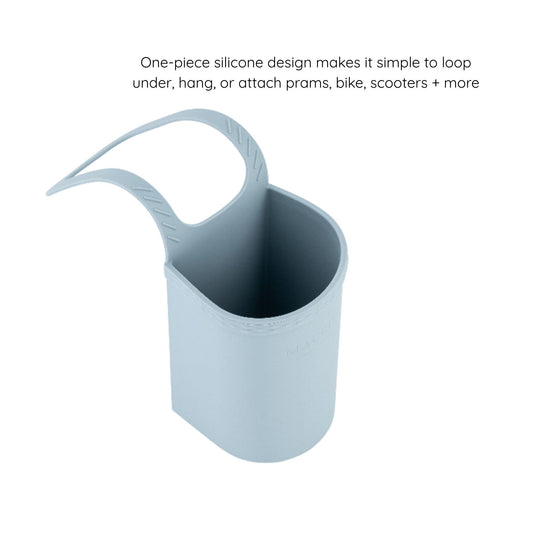 stroll + sip universal cup holder | light blue/grey