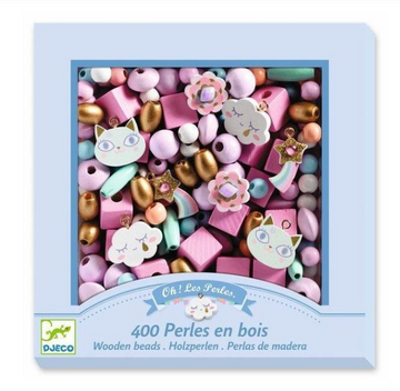 wooden rainbow beading set by DJECO